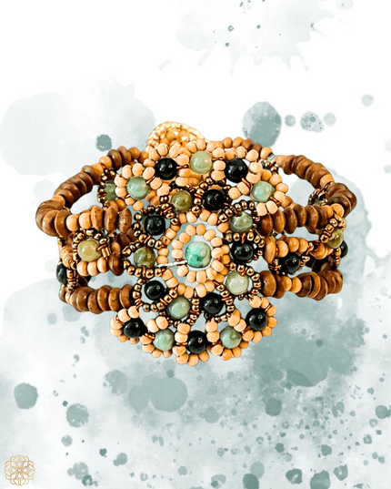 Sunburst design jasper beaded bracelet - Sundara Joon