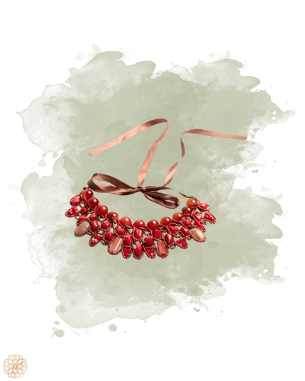 Sunset colored gemstone collar necklace - Sundara Joon