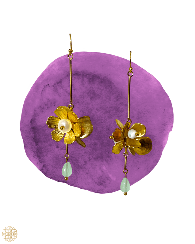 Suspended floral clusters earrings - Sundara Joon