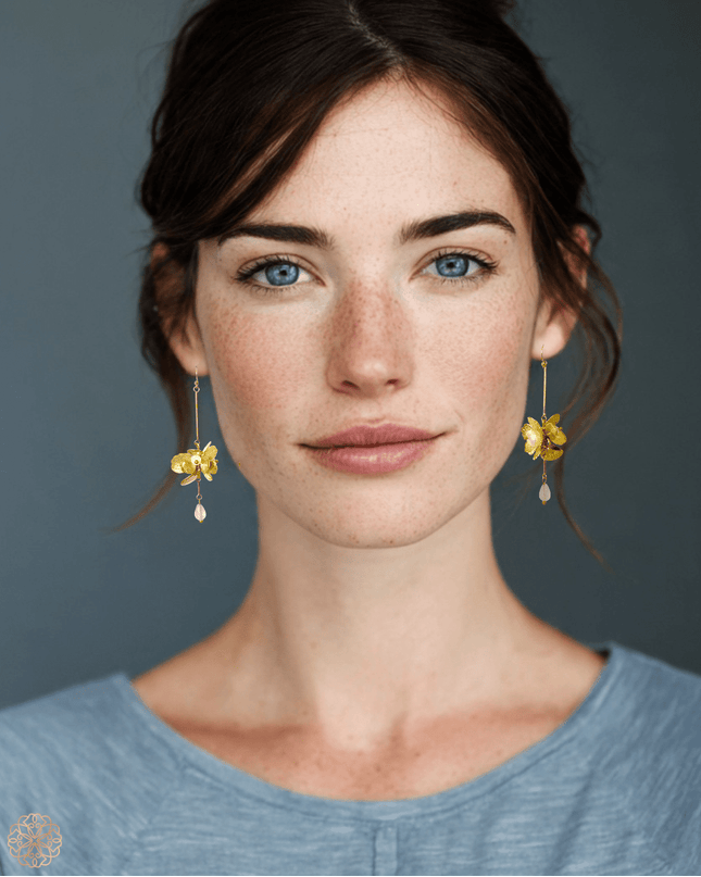 Suspended floral clusters earrings - Sundara Joon