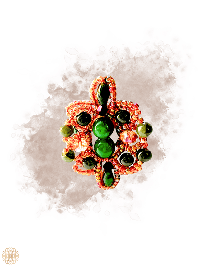 Symmetrical jade cocktail ring - Sundara Joon