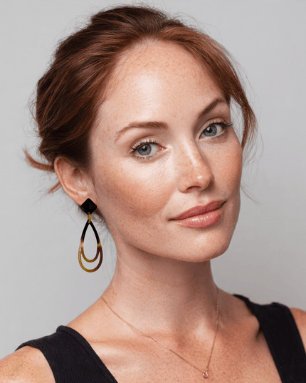 Tear in tear shape drop statement earrings - Sundara Joon