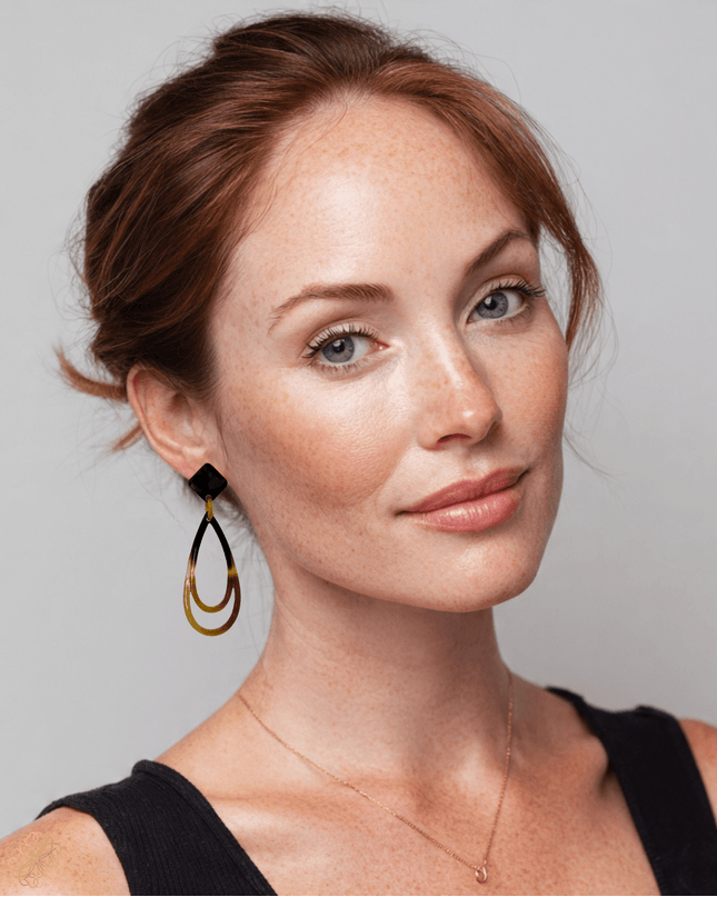 Tear in tear shape drop statement earrings - Sundara Joon
