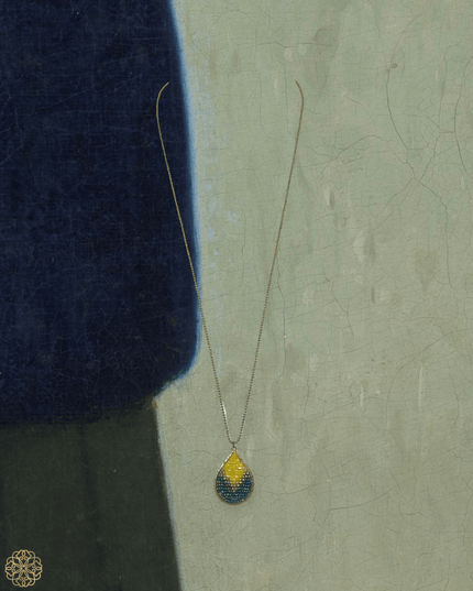 Teardrop beaded pendant necklace on a chain - Sundara Joon