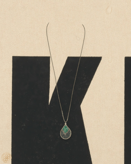 Teardrop beaded pendant necklace on a chain - Sundara Joon