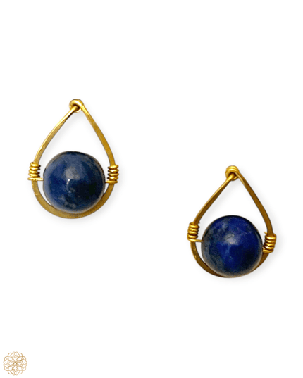 Teardrop with gemstone earrings - Sundara Joon