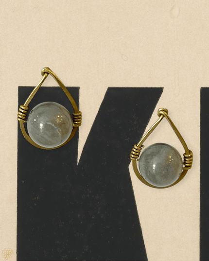Teardrop with gemstone earrings - Sundara Joon