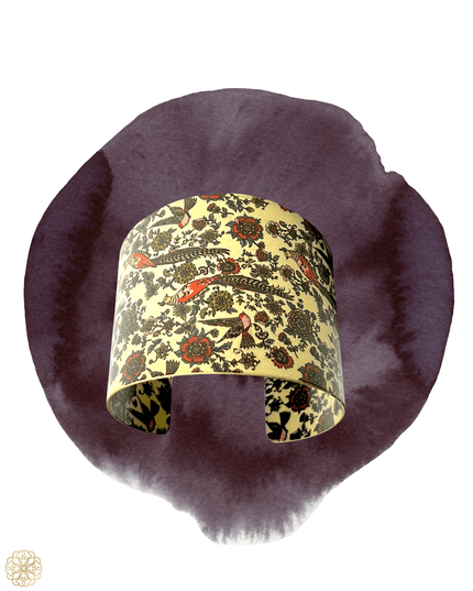Travel inspired patterned brass cuff bracelet - Sundara Joon