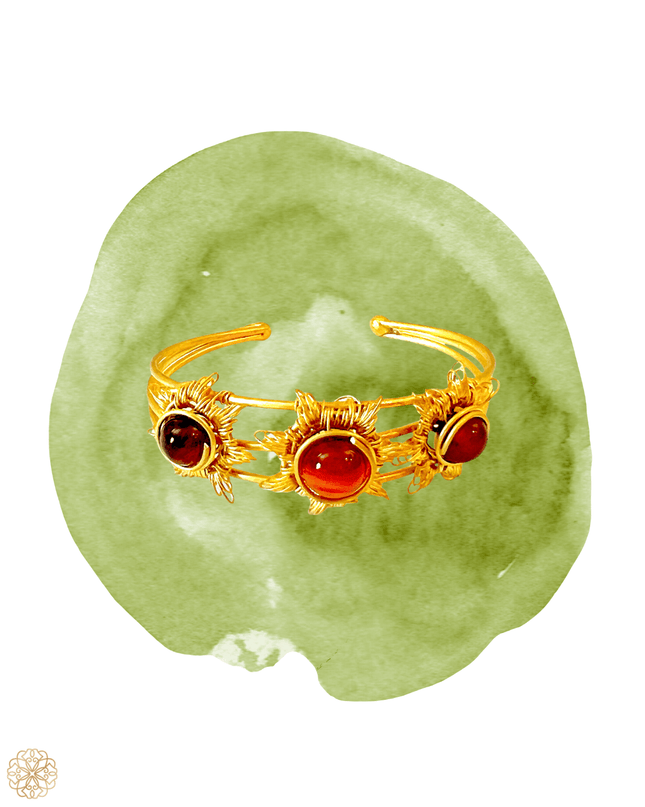 Tri - star gemstone cuff bracelet - Sundara Joon
