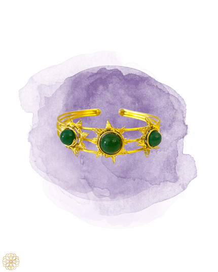 Tri - star gemstone cuff bracelet - Sundara Joon
