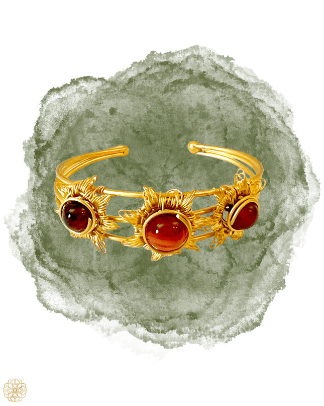 Tri - star gemstone cuff bracelet - Sundara Joon