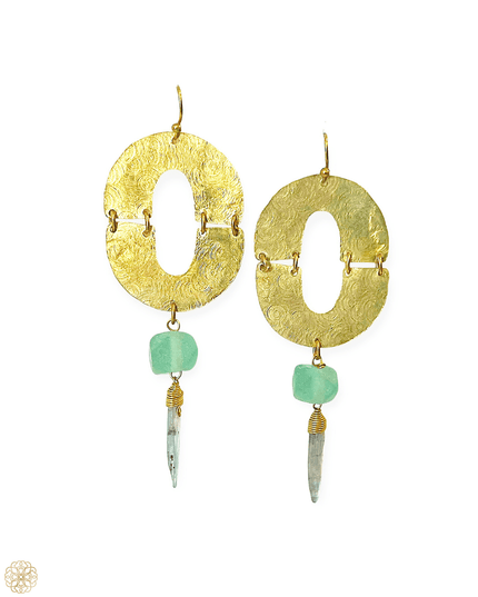 Tribal earrings with gemstones - Sundara Joon