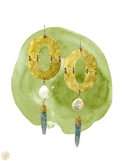 Tribal earrings with gemstones - Sundara Joon