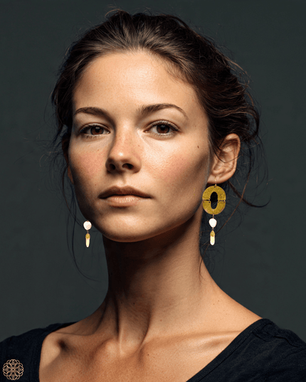 Tribal earrings with gemstones - Sundara Joon