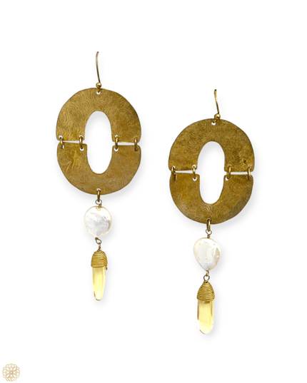 Tribal earrings with gemstones - Sundara Joon