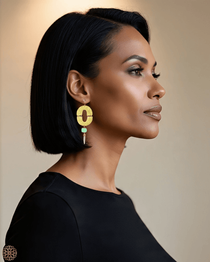 Tribal earrings with gemstones - Sundara Joon