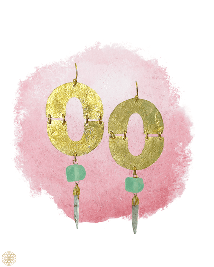 Tribal earrings with gemstones - Sundara Joon