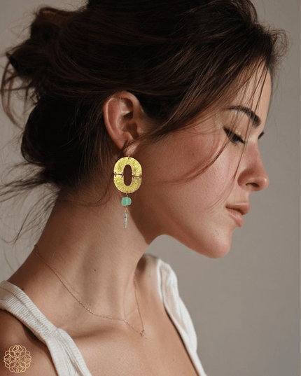 Tribal earrings with gemstones - Sundara Joon
