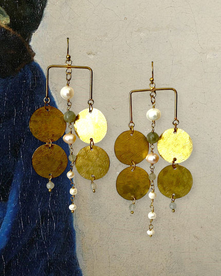 Tribal inspired pearl earrings - Sundara Joon