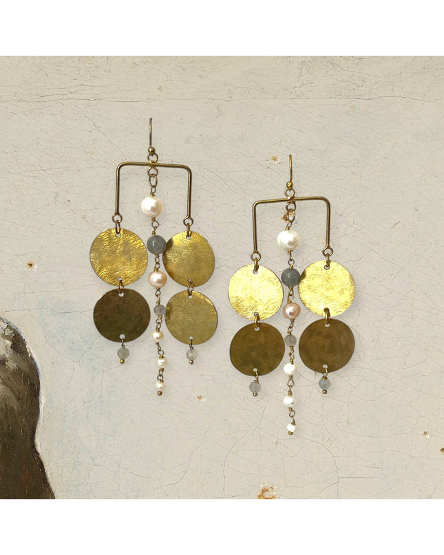 Tribal inspired pearl earrings - Sundara Joon