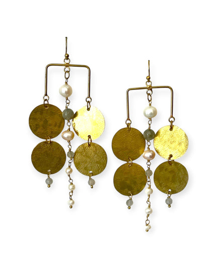 Tribal inspired pearl earrings - Sundara Joon
