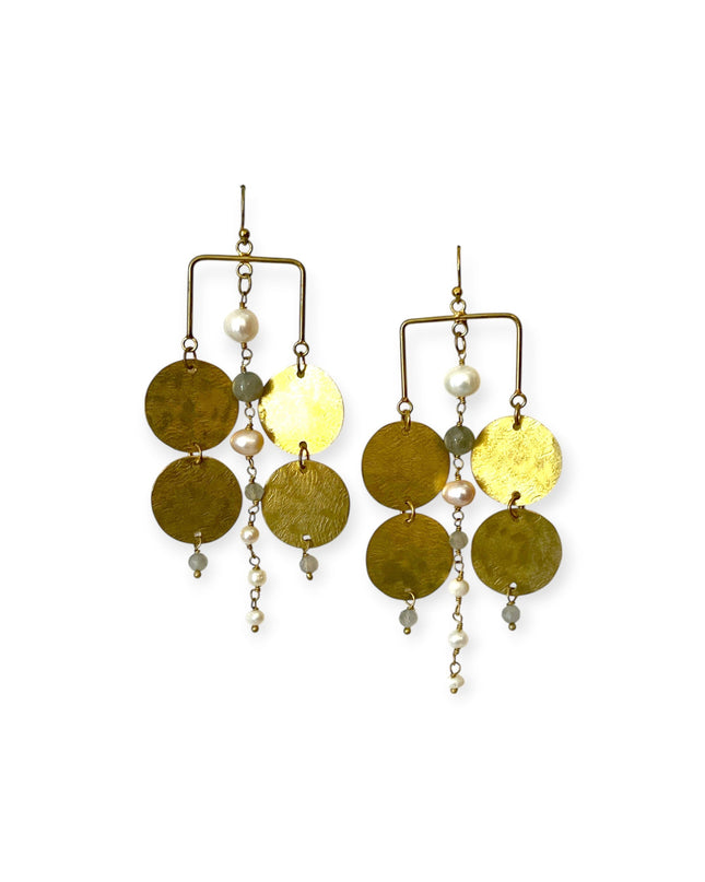Tribal inspired pearl earrings - Sundara Joon