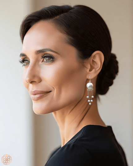 Tribal inspired silver drop earrings - Sundara Joon