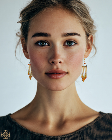 Colorful beaded earrings