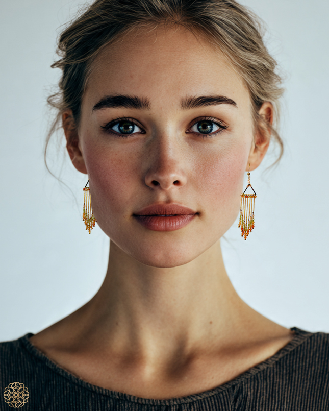 Colorful beaded earrings