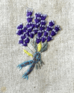 Lavender Bouquet (off white fabric) small