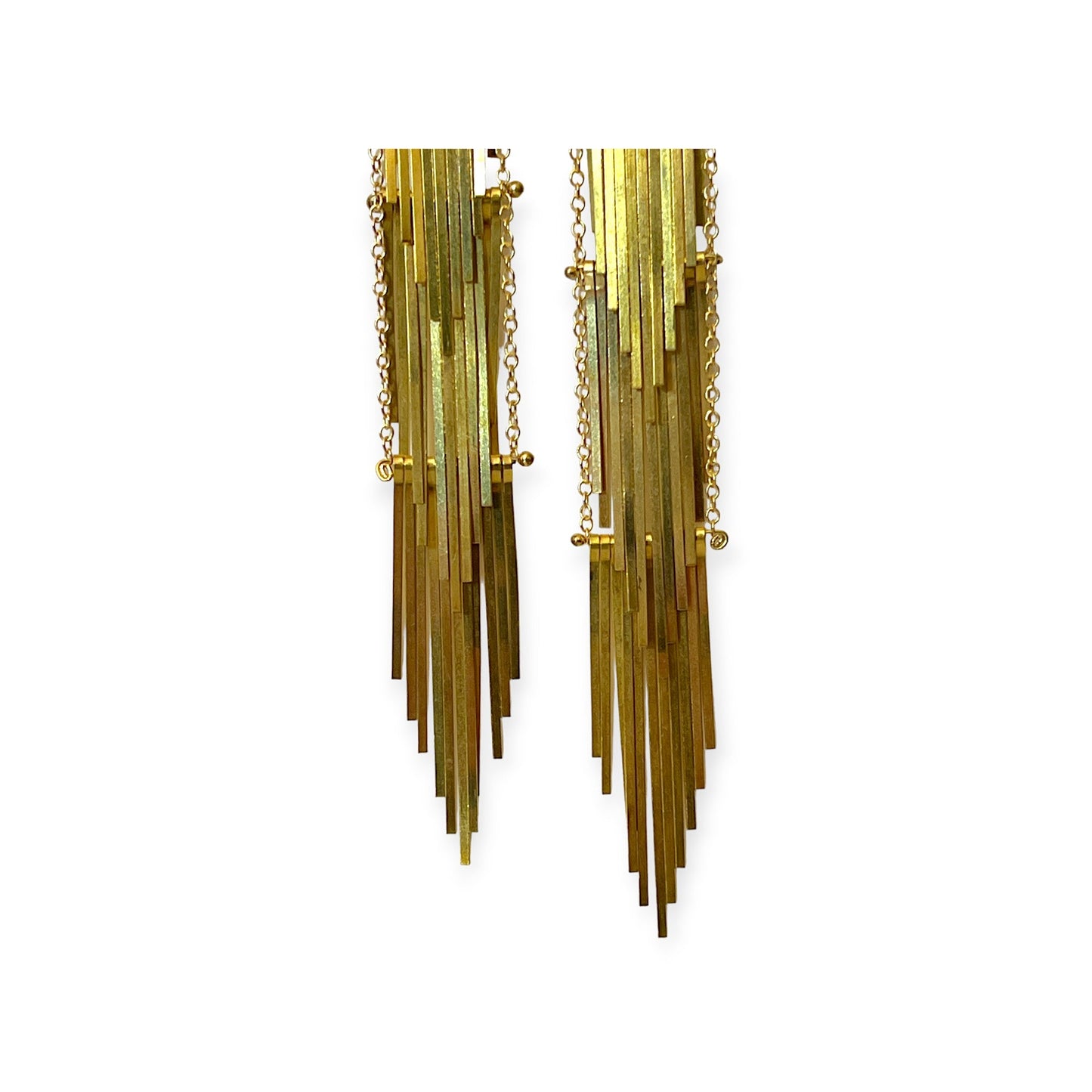 Waterfall tiered metal drop earrings - Sundara Joon