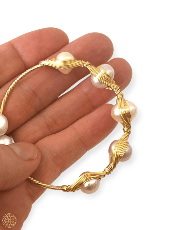 Woven bracelet incorporating pearls - Sundara Joon