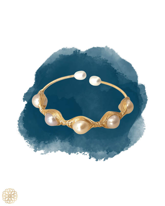 Woven bracelet incorporating pearls - Sundara Joon