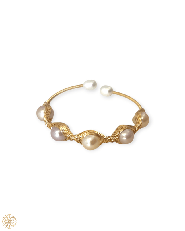 Woven bracelet incorporating pearls - Sundara Joon