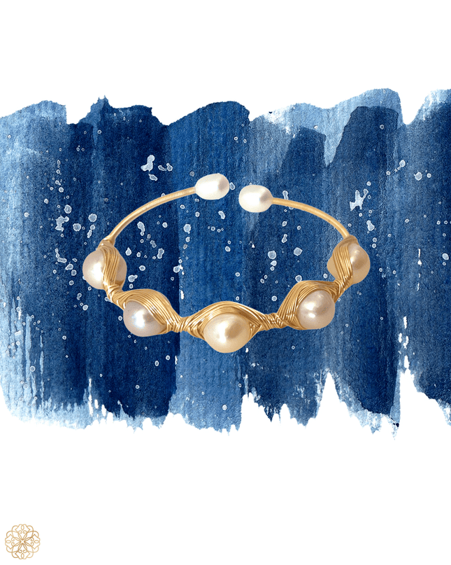 Woven bracelet incorporating pearls - Sundara Joon