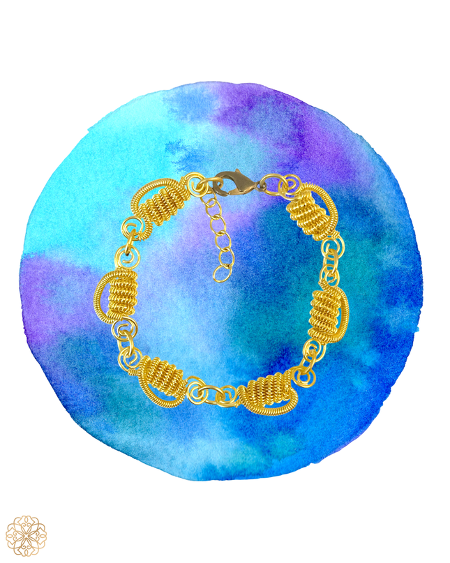 Woven links brass metal bracelet - Sundara Joon