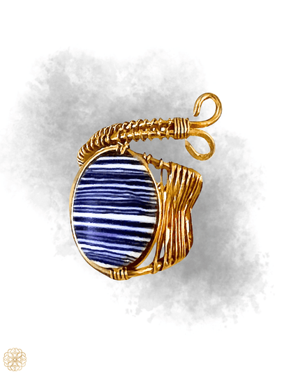 Woven statement ring with blue gemstone - Sundara Joon