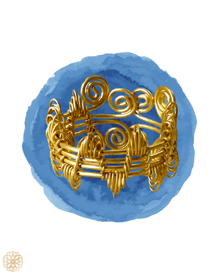 Woven statement ring with zig zag pattern - Sundara Joon