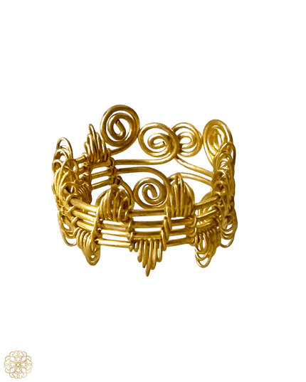 Woven statement ring with zig zag pattern - Sundara Joon