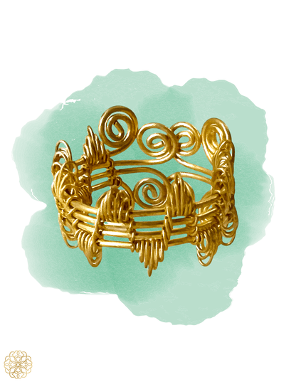 Woven statement ring with zig zag pattern - Sundara Joon