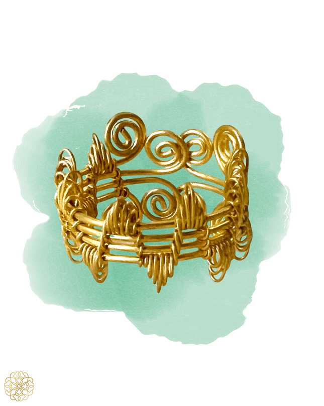 Woven statement ring with zig zag pattern - Sundara Joon