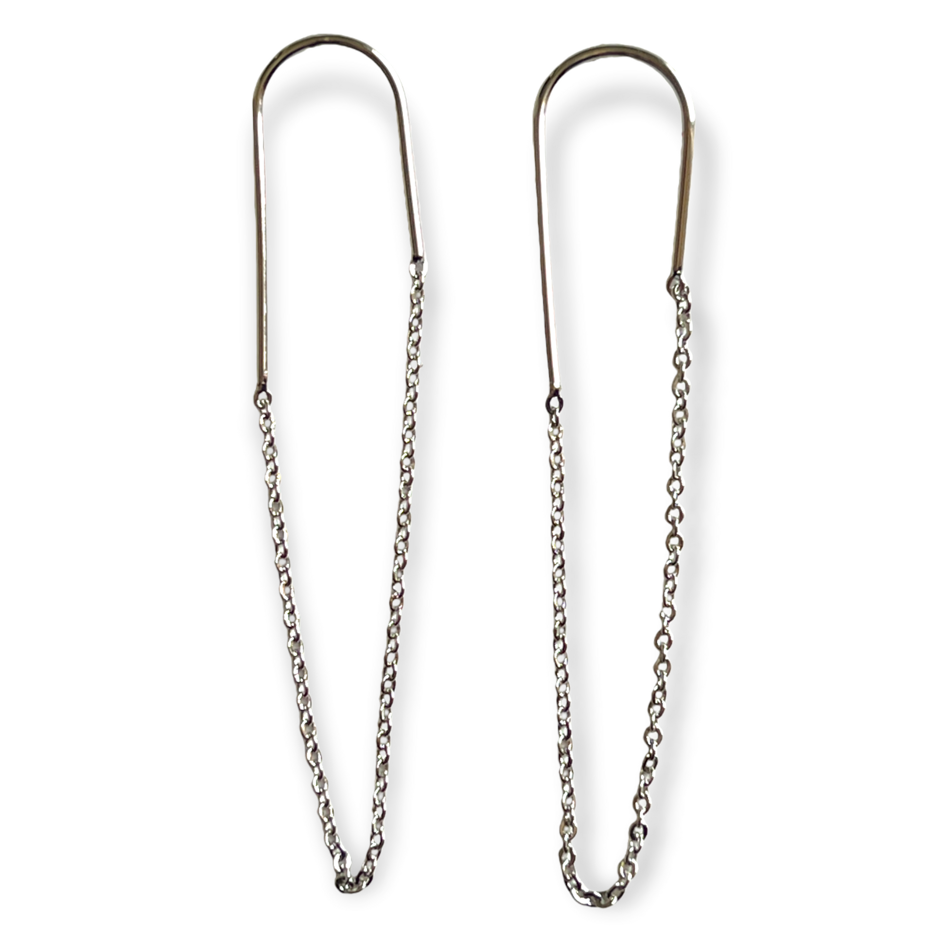 Inverted chain drop earrings for a delicate statement - Sundara Joon
