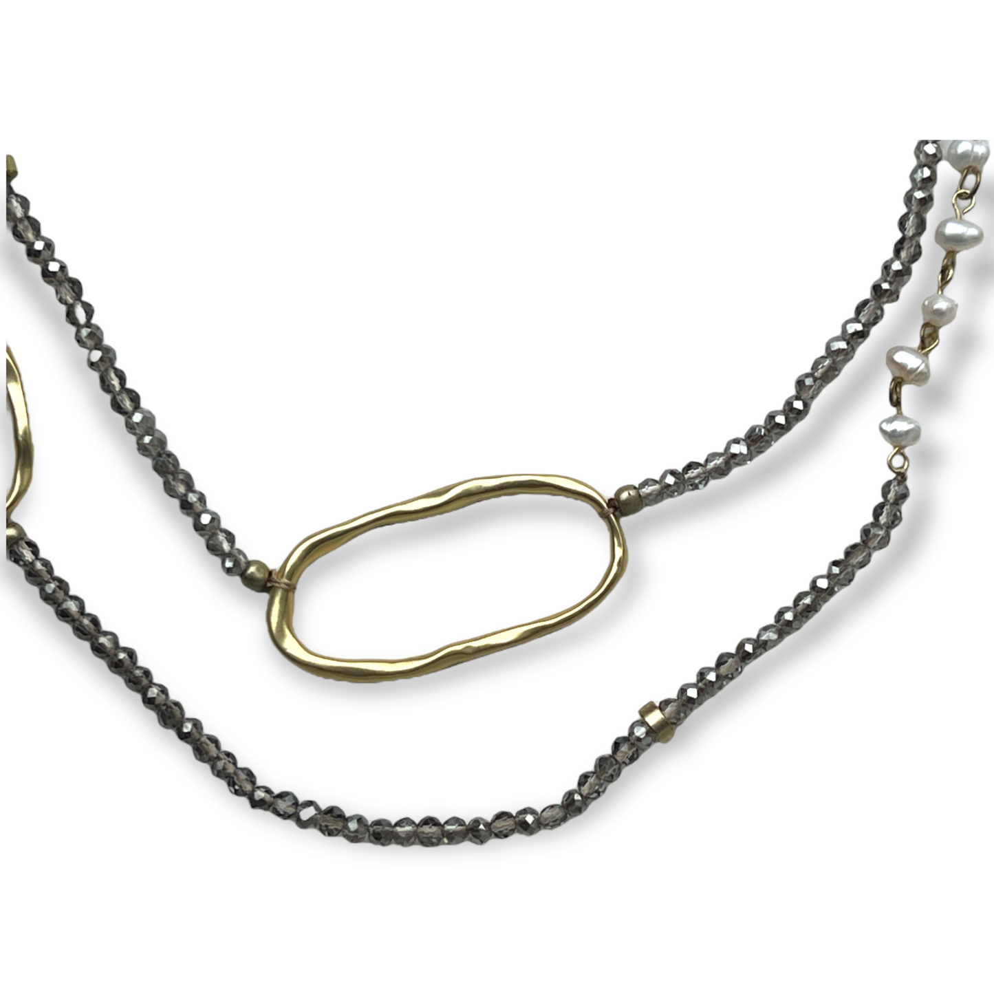 Modern beaded necklace with pearlsSundara Joon