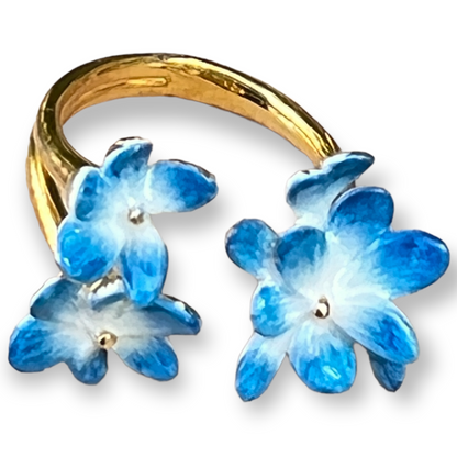Lovely blue floral statement ringSundara Joon