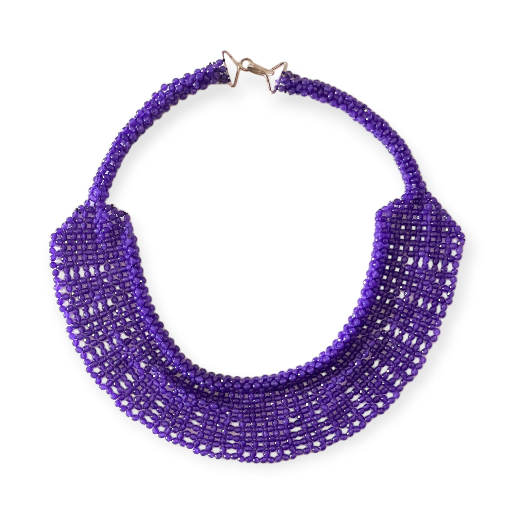 Amethyst beaded collar statement necklace - Sundara Joon