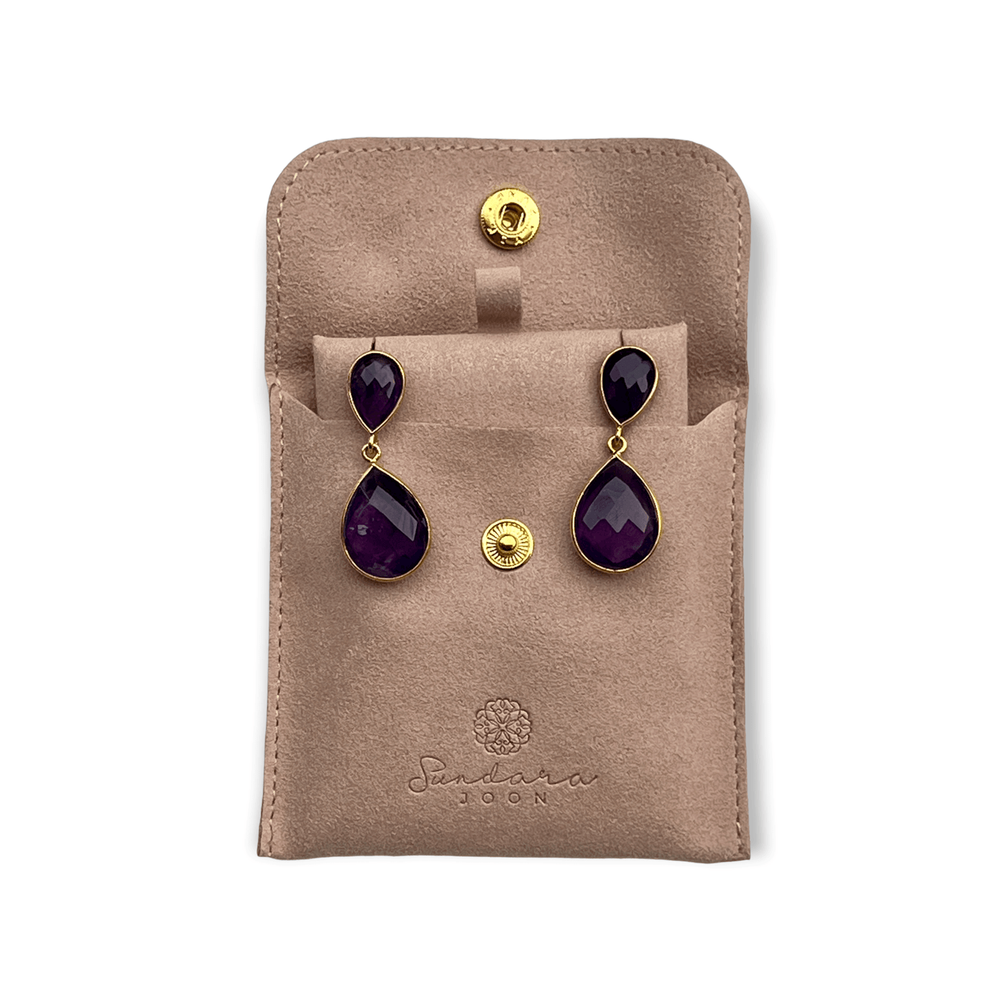Amethyst drop statement earrings for a purple punch - Sundara Joon