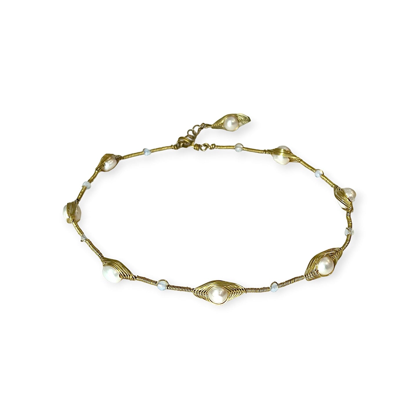 Beaded gemstone choker necklace - Sundara Joon