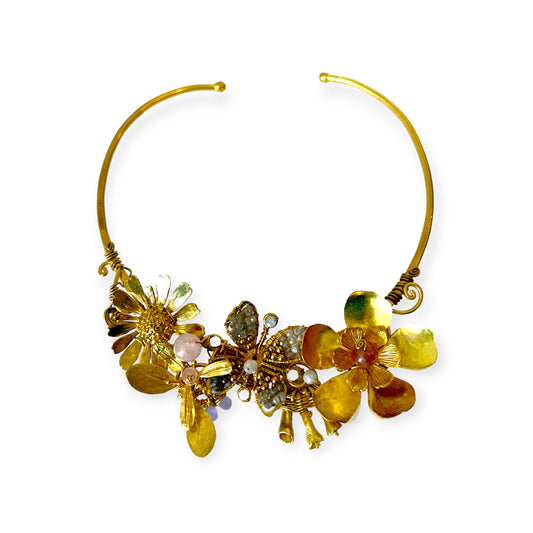 Beaded gemstone spring inspired choker necklace - Sundara Joon