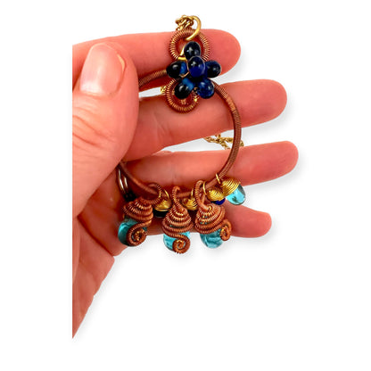 Blue bead cluster pendant necklace - Sundara Joon