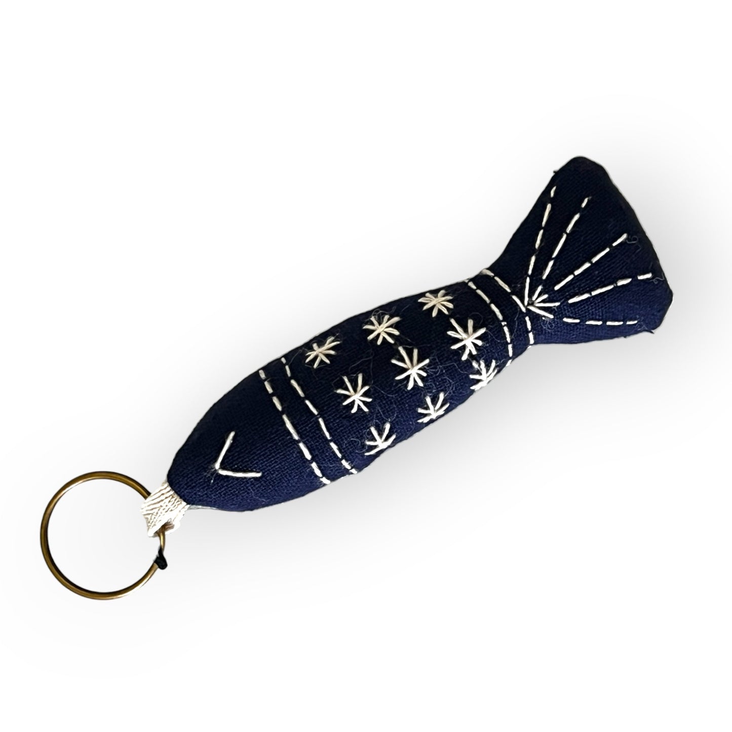 Blue fish fabric key chain - Sundara Joon